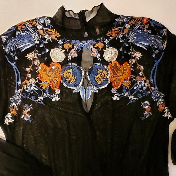 NEW🦋🌺 Free People Floral Embroidered Maxi Top Dress, Small - Picture 15 of 16